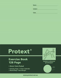 Protext 9*7 128pg 8mm Ruled Exercise Book