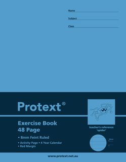 Protext 9*7 48pg 8mm Ruled Exercise Book