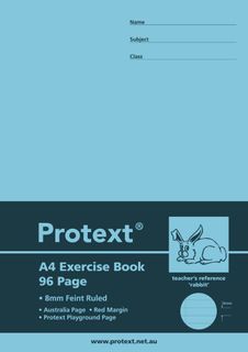 Protext A4 96pg 8mm Ruled Exercise Book