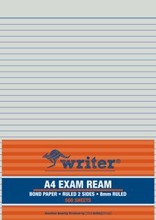 Writer A4 Bond 500 Sheet Exam Ream