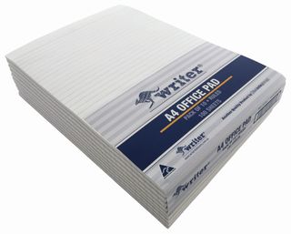 Writer A4 100lf Office White Ruled Notepad