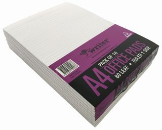 Writer A4 80lf Office White Ruled Notepad