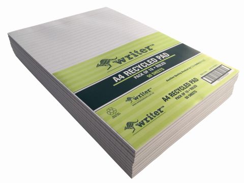 Writer A4 50lf Recycled Ruled Notepad