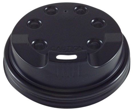 Writer Breakroom 12oz Black Plastic Cup Lids Ctn 1000