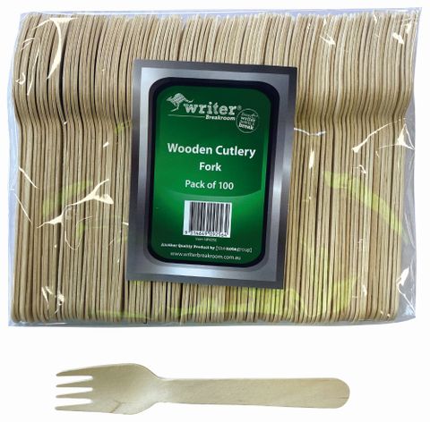 Writer Breakroom Eco 160mm Wooden Fork pk100