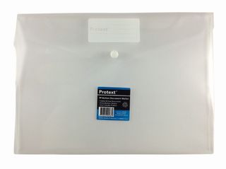Protext Button Document Wallet Clear