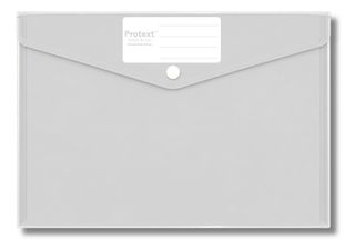 Protext Button Document Wallet Clear