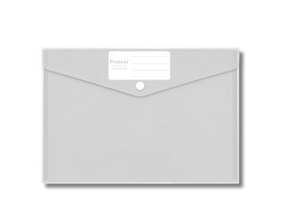 Protext A5 Clear Button Document Wallet