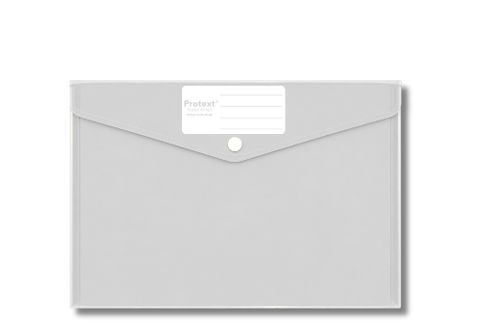 Protext A5 Clear Button Document Wallet