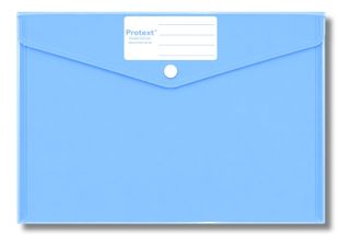 Protext Button Document Wallet Blue