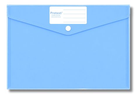 Protext Button Document Wallet Blue