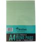 Writer A4 50lf Green Bond Ruled Notepad