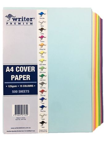 Writer A4 500 Sheet 15 Mixed Colours Cover Paper