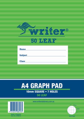 Writer A4 50lf 10mm Graph Pad