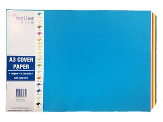 Writer A3 500 Sheet 15 Mixed Colours Cover Paper