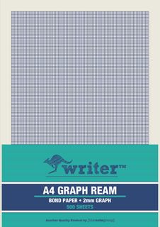 Writer A4 2mm Graph 500 Sheet Ream s/sided