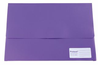 Protext Foolscap Velcro Doc Wallet -Purple