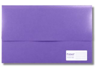Protext Foolscap Velcro Doc Wallet -Purple