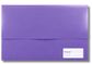 Protext Foolscap Velcro Doc Wallet -Purple