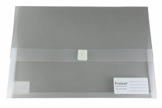 Protext Foolscap Velcro Doc Wallet -Clear