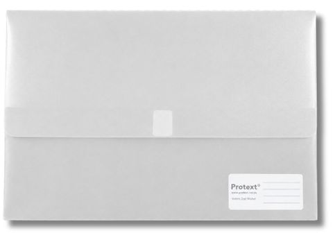 Protext Foolscap Velcro Doc Wallet -Clear