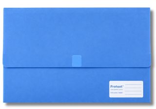 Protext Foolscap Velcro Doc Wallet -Blue