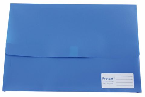 Protext Foolscap Velcro Doc Wallet -Blue