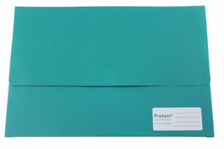 Protext Foolscap Velcro Doc Wallet -Green