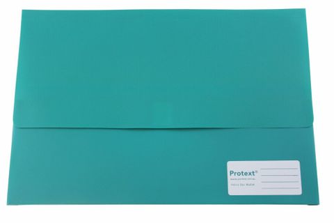 Protext Foolscap Velcro Doc Wallet -Green