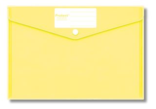 Protext Button Document Wallet Yellow