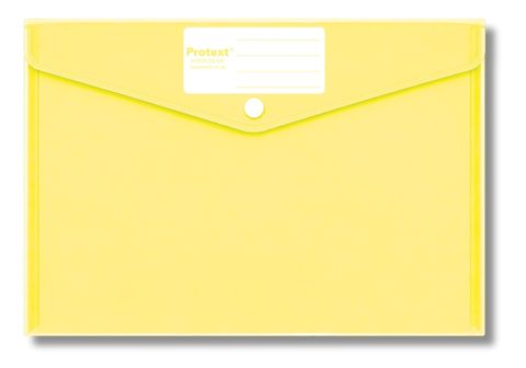 Protext Button Document Wallet Yellow