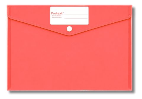 Protext Button Document Wallet Red