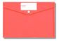 Protext Button Document Wallet Red