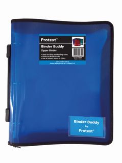 Protext Zip Binder 3 Ring Blue