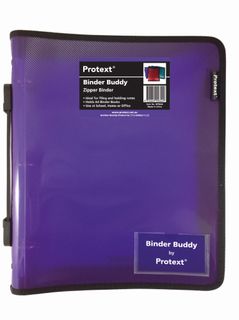 Protext Zip Binder 3 Ring Purp