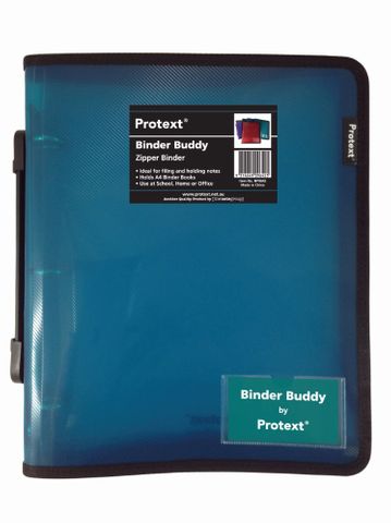 Protext Zip Binder 3 Ring Aqua