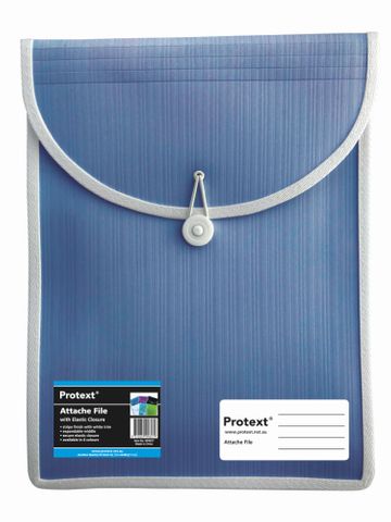 Protext Attache File with Elastic Closure - Blue