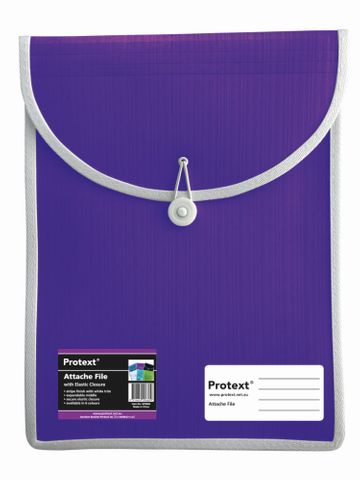 Protext Attache File with Elastic Closure - Purple