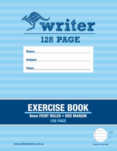 Writer 9*7 128pg 8mm Ruled Exercise Book