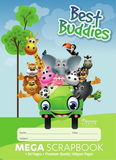 Best Buddies Mega 64p Scrap Book 100gsm