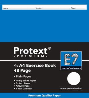 Protext Premium 2/3A4 48pg Plain Exercise Book