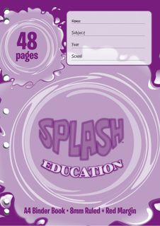 Splash A4 48pg 8mm Ruled Binder Book
