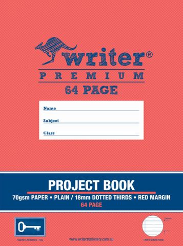 Writer Premium 330x240mm 64pg 18mm Dotted Thirds Project Book