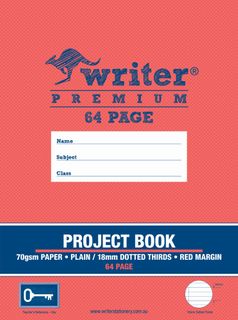 Writer Premium 330x240mm 64pg 18mm Dotted Thirds Project Book