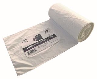 Biodegradable 36ltr Bin Liner Pk50 White