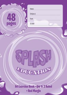Splash A4 48pg Qld Yr2 Ruled Exercise Book