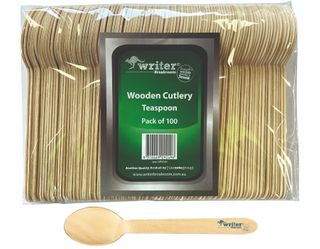 Writer Breakroom Eco 140mm Wooden Teaspoon pk100