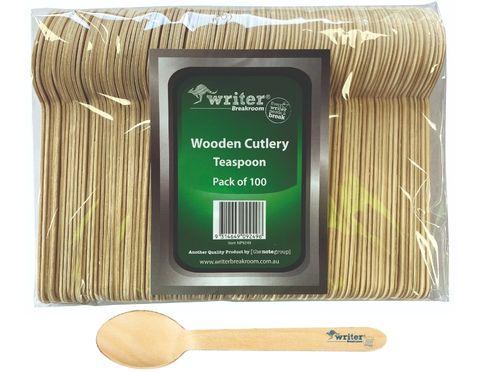Writer Breakroom Eco 140mm Wooden Teaspoon pk100