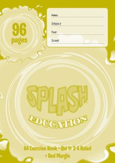 Splash A4 96pg Qld Yr3/4 Ruled Exercise Book
