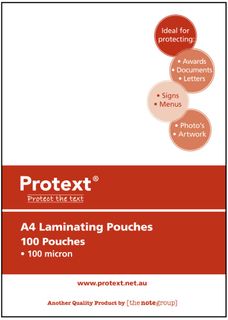 Protext A4 Laminating Pouch 100mic pk100